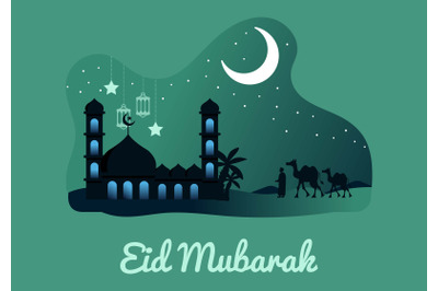 Eid Mubarak Illustration Art