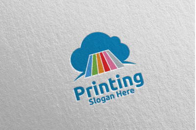 Cloud Printing Company Logo Design 11