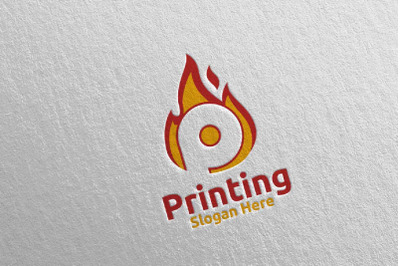 Hot Printing Company Logo Design 14