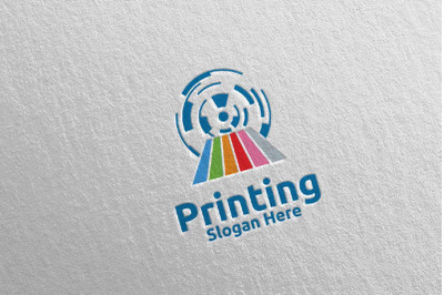 Tech Printing Company Logo Design 16