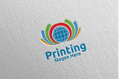 Global Printing Company Logo Design 17