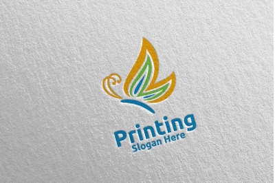 Butterfly Printing Company Logo Design 21