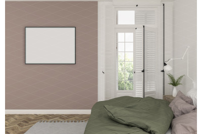 Interior scene - artwork background - frame mockup