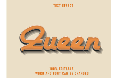 Queen Text Style Effect Editable Font Clean Background