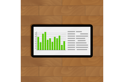 Report chart on tablet