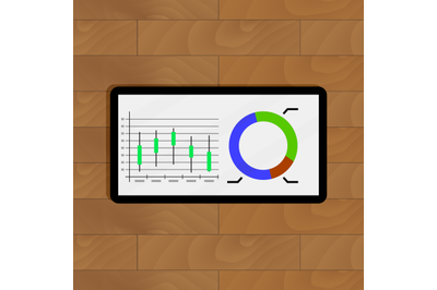 Stock chart vector