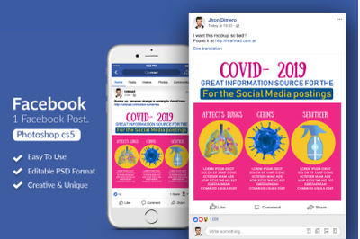 Covid 2019 Precaution Facebook Post
