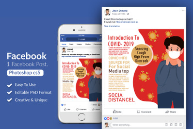 Covid 2019 Facebook Post Banner