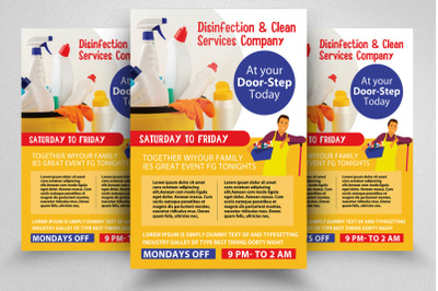 Disinfection &amp; Clean Service Flyer