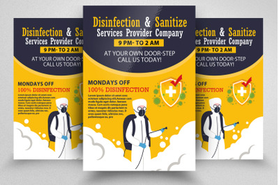 Disinfection &amp; Sanitize Service Flyer