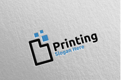 Paper Printing Company Logo Design 28