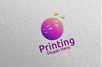 Beauty Printing Company Logo Design 29