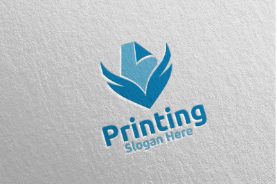 Paper Fly Printing Company Logo Design 31