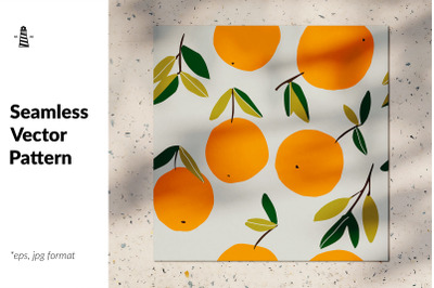 Oranges seamless pattern