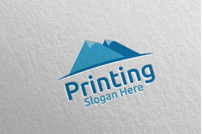 Mountain Printing Company Logo Design 32