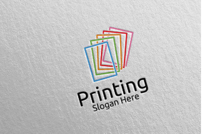 Paper Printing Company Logo Design 34