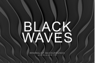 Black Minimalist Wave Backgrounds 4