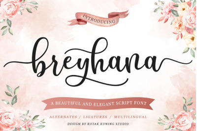 Breyhana Script Font