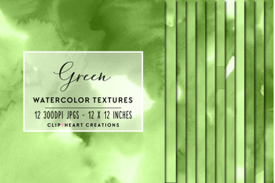Green Watercolor Digital Papers