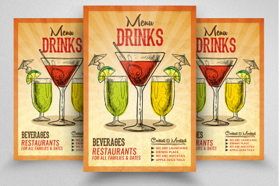 Fruit Juice Menu Flyer/Poster