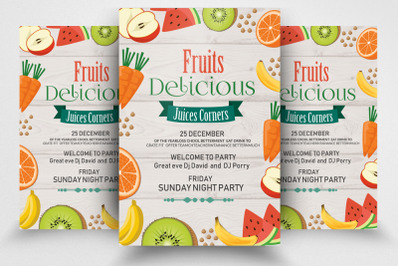 Fresh Fruits Corner Flyer Template