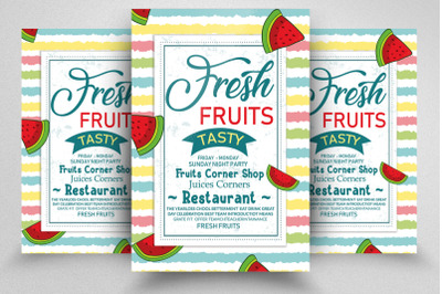 Fresh $ Tasty Fruits Shop Flyer