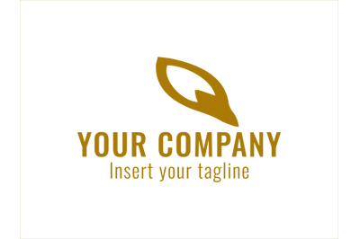 Logo Gold Vector Plant Leaves