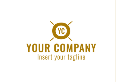 Logo Gold Vector Circle Line