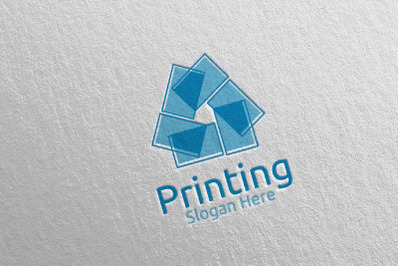 Paper Printing Company Logo Design 38