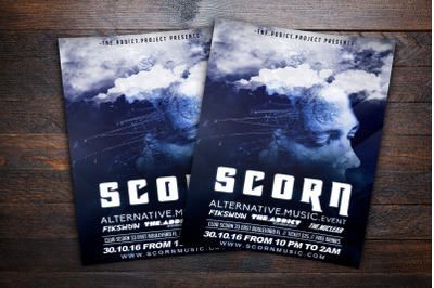 Scorn Alternative Music Flyer