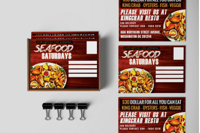 Seafood Saturdays Promotion PostCard