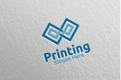 Infinity P Printing Company Logo Design 45