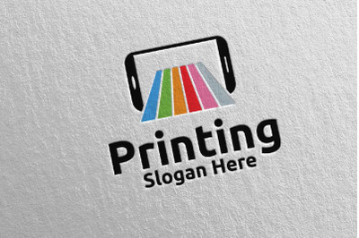 Mobile Printing Company Logo Design 48