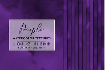 Purple Watercolor Digital Papers