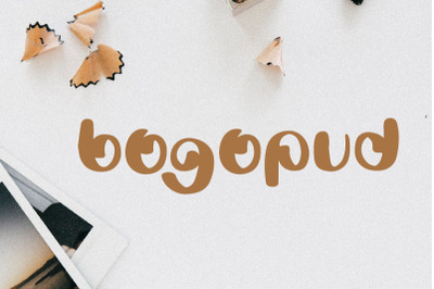 Bogopud - Fun and Quirky Font