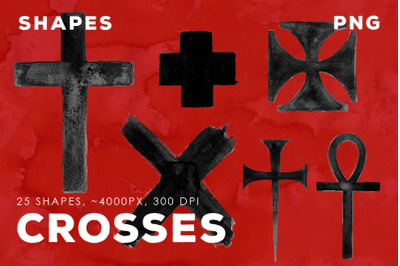 Crosses PNG Ink Shapes