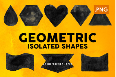 Geometric Ink PNG Shapes