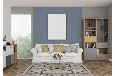 Interior scene - artwork background - frame mockup