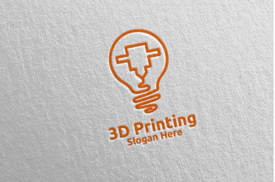 Idea 3D Printing Company Logo Design 56