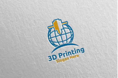 Global 3D Printing Company Logo Design 61