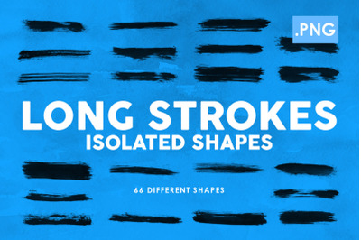 Long Strokes PNG Ink Shapes