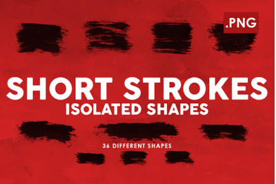 Short Strokes PNG Ink Shapes