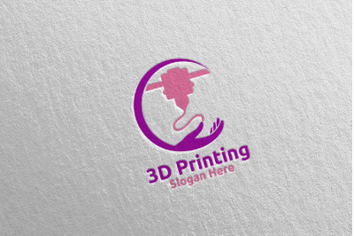 Diy 3D Printing Company Logo Design 64