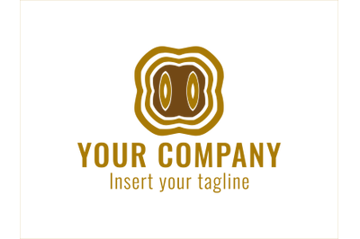 Logo Gold with Two Gradation Ellipses