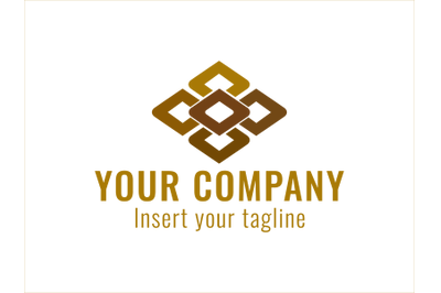 Logo Gold Square with Gradation Color