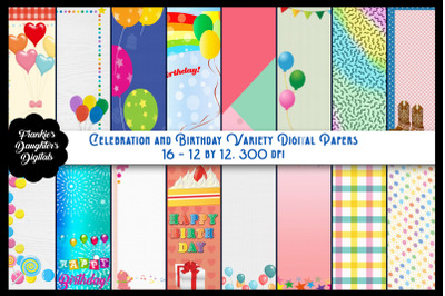Celebration/Birthday Variety Digital Paper Pack