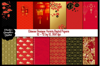 Chinese Designs Variety Digital Papers