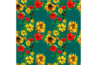 Seamless  flowers pattern