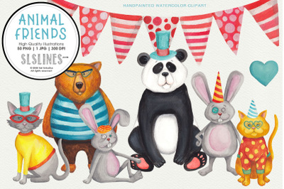 Animal Friends Party &amp; Celebration Clipart