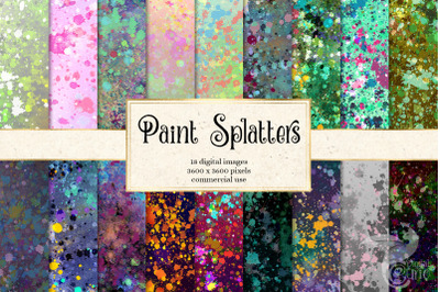 Paint Splatters Digital Paper